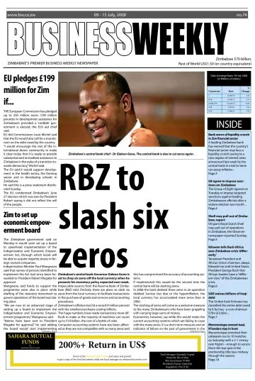 Business Weekly (Zimbabwe) - 9 Jul 2008