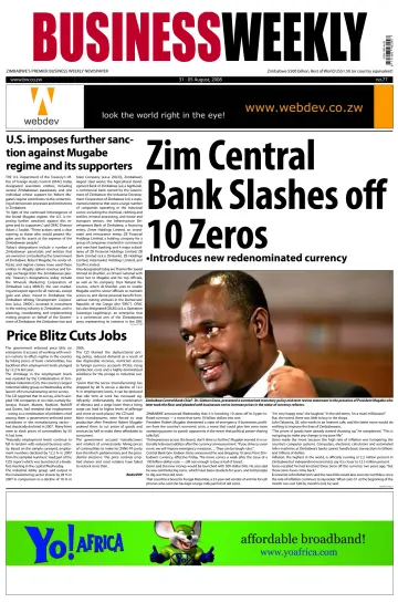 Business Weekly (Zimbabwe) - 30 Jul 2008