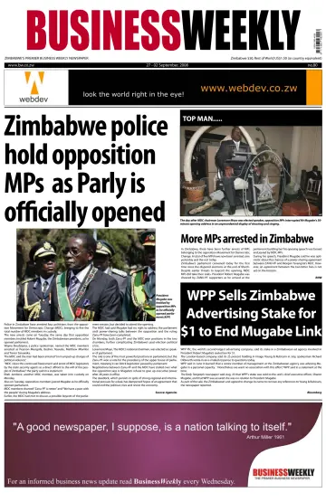 Business Weekly (Zimbabwe) - 27 Aug 2008