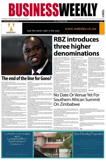 Business Weekly (Zimbabwe) - 5 Nov 2008