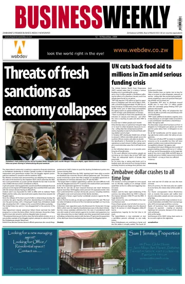 Business Weekly (Zimbabwe) - 12 Nov 2008