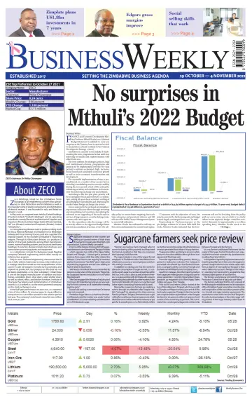 Business Weekly (Zimbabwe) - 29 Oct 2021