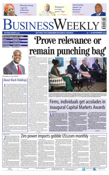Business Weekly (Zimbabwe) - 12 Nov 2021