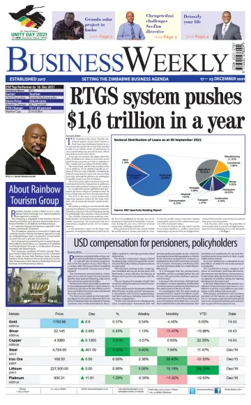 Business Weekly (Zimbabwe) - 17 Dec 2021