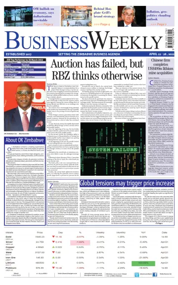 Business Weekly (Zimbabwe) - 22 Apr 2022