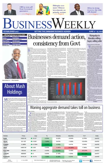 Business Weekly (Zimbabwe) - 17 Jun 2022