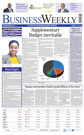 Business Weekly (Zimbabwe) - 24 Jun 2022