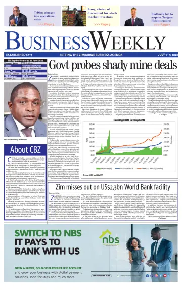 Business Weekly (Zimbabwe) - 1 Jul 2022