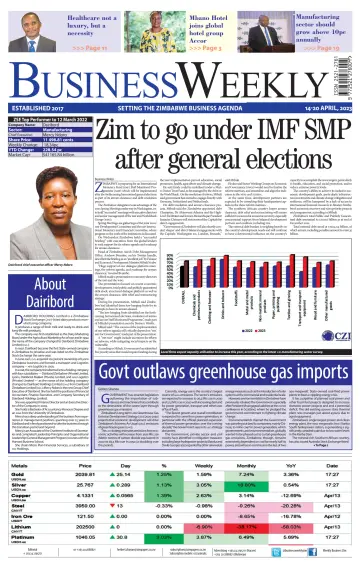 Business Weekly (Zimbabwe) - 14 Apr 2023