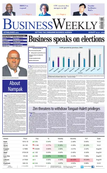 Business Weekly (Zimbabwe) - 25 Aug 2023