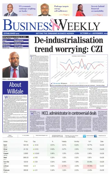 Business Weekly (Zimbabwe) - 27 Oct 2023