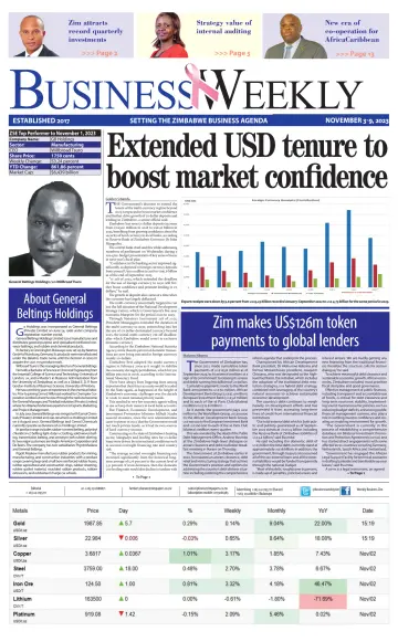 Business Weekly (Zimbabwe) - 3 Nov 2023