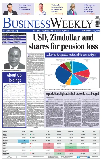 Business Weekly (Zimbabwe) - 24 Nov. 2023