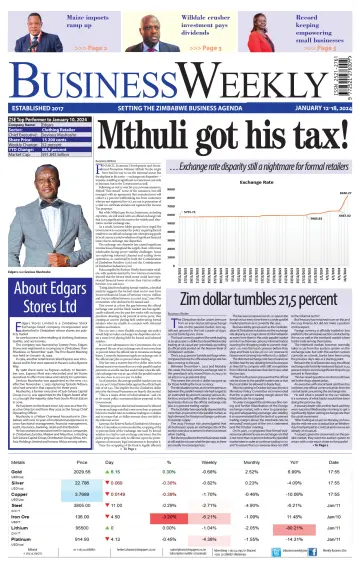 Business Weekly (Zimbabwe) - 12 jan. 2024