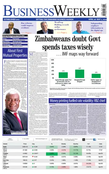 Business Weekly (Zimbabwe) - 26 Ebri 2024