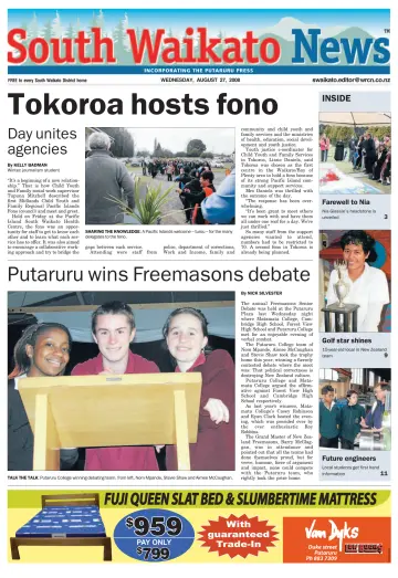 South Waikato News - 27 Aug 2008