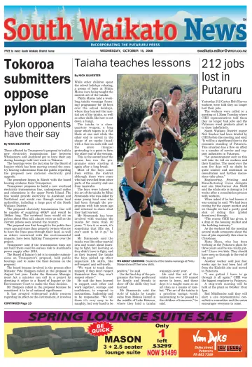 South Waikato News - 15 Oct 2008