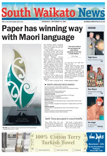 South Waikato News - 30 Sep 2009