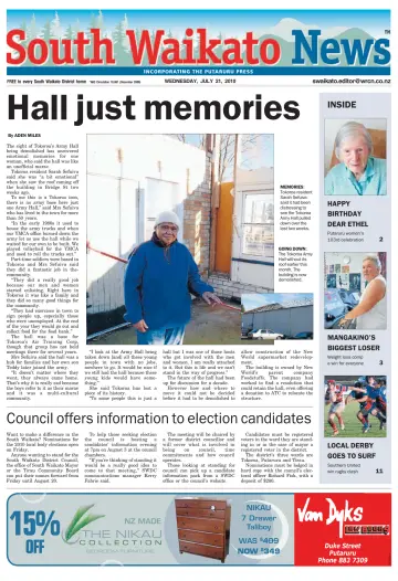 South Waikato News - 21 Jul 2010