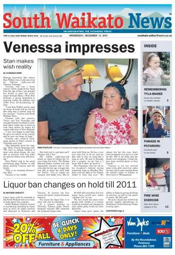 South Waikato News - 15 Dec 2010