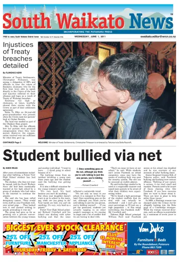 South Waikato News - 1 Jun 2011
