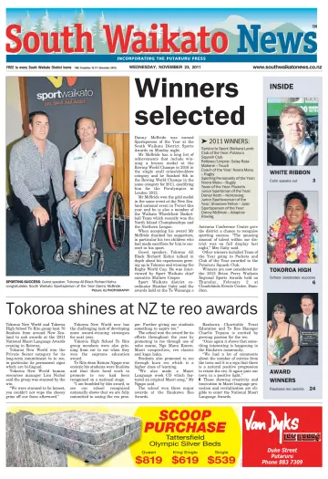 South Waikato News - 23 Nov 2011