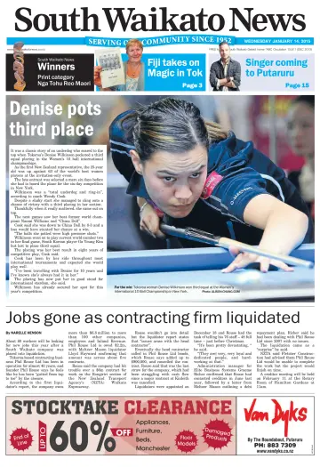 South Waikato News - 14 Jan 2015