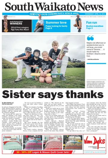 South Waikato News - 15 Apr 2015