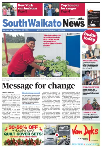 South Waikato News - 16 Dec 2015