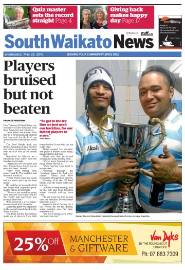 South Waikato News - 25 May 2016