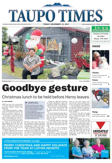 Taupo Times - 12 Dec 2014