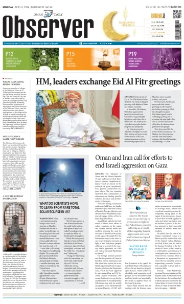 Oman Daily Observer - 08 avr. 2024