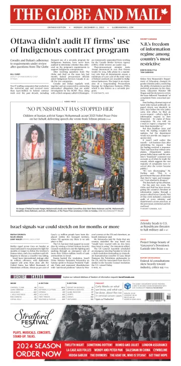 The Globe and Mail (Ontario Edition) - 11 Dec 2023
