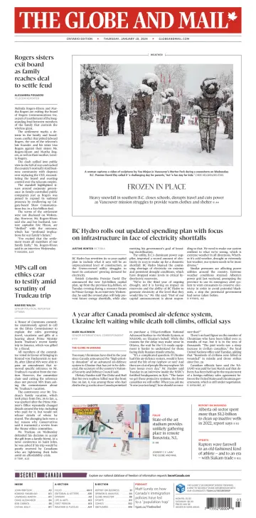The Globe and Mail (Ontario Edition) - 18 Jan 2024
