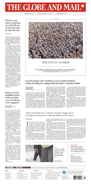 The Globe and Mail (Ontario Edition) - 16 Feb 2024