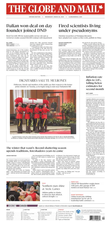 The Globe and Mail (Ontario Edition) - 20 Mar 2024