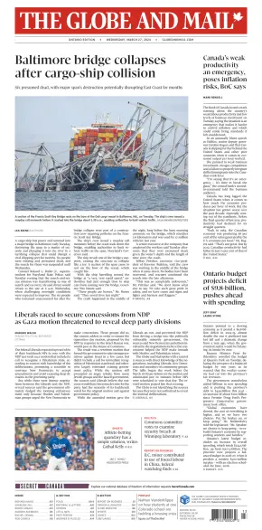 The Globe and Mail (Ontario Edition) - 2024-03-27