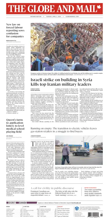 The Globe and Mail (Ontario Edition) - 2 Apr 2024