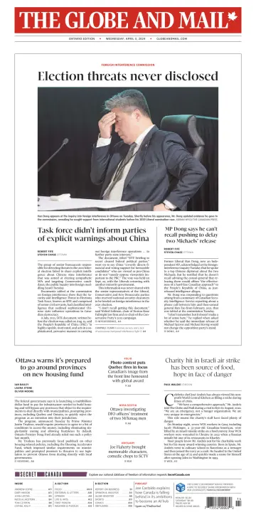 The Globe and Mail (Ontario Edition) - 3 Apr 2024