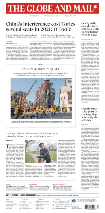 The Globe and Mail (Ontario Edition) - 4 Apr 2024