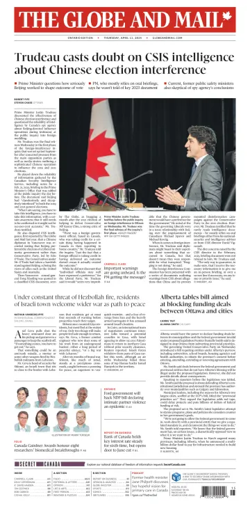 The Globe and Mail (Ontario Edition) - 11 Apr 2024