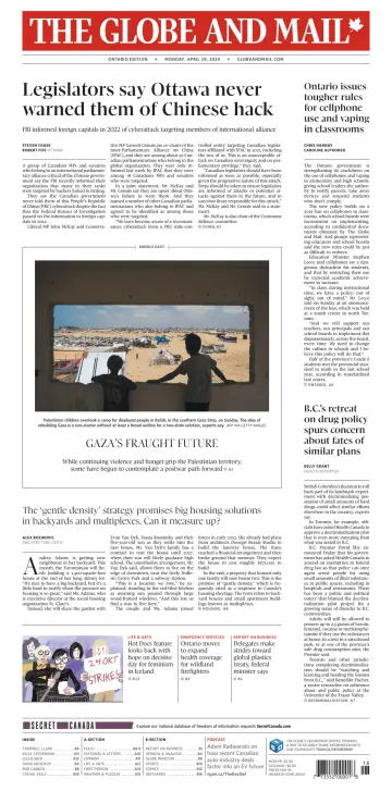 The Globe and Mail (Ontario Edition) - 29 4월 2024