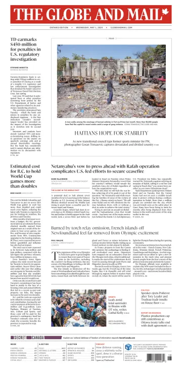 The Globe and Mail (Ontario Edition) - 01 maio 2024