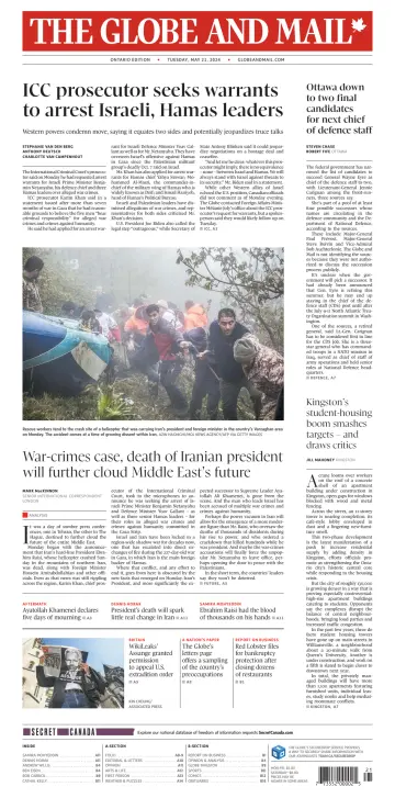 The Globe and Mail (Ontario Edition) - 21 5월 2024