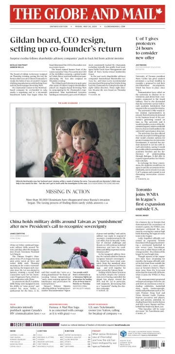 The Globe and Mail (Ontario Edition) - 24 May 2024