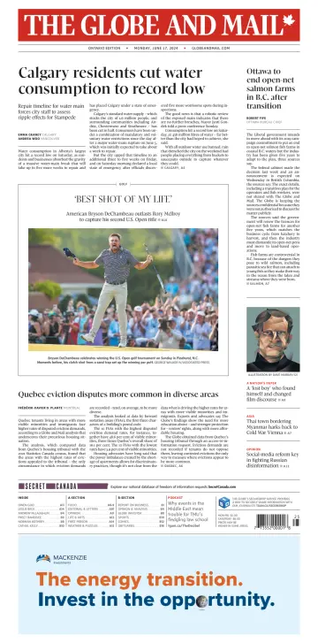 The Globe and Mail (Ontario Edition) - 17 6월 2024