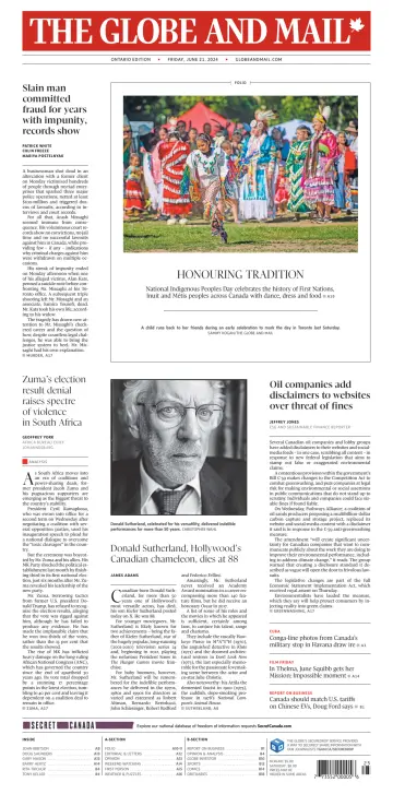 The Globe and Mail (Ontario Edition) - 21 Jun 2024