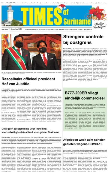 Times of Suriname - 19 Dec 2020