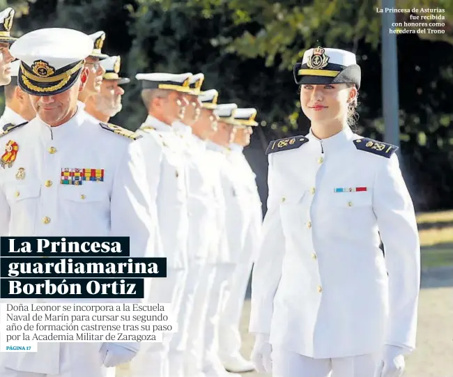 LA PRINCESA GUARDIAMARINA BORBÓN ORTIZ