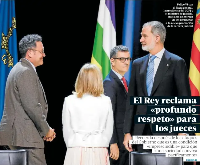 EL REY RECLAMA «PROFUNDO RESPETO» PARA LOS JUECES